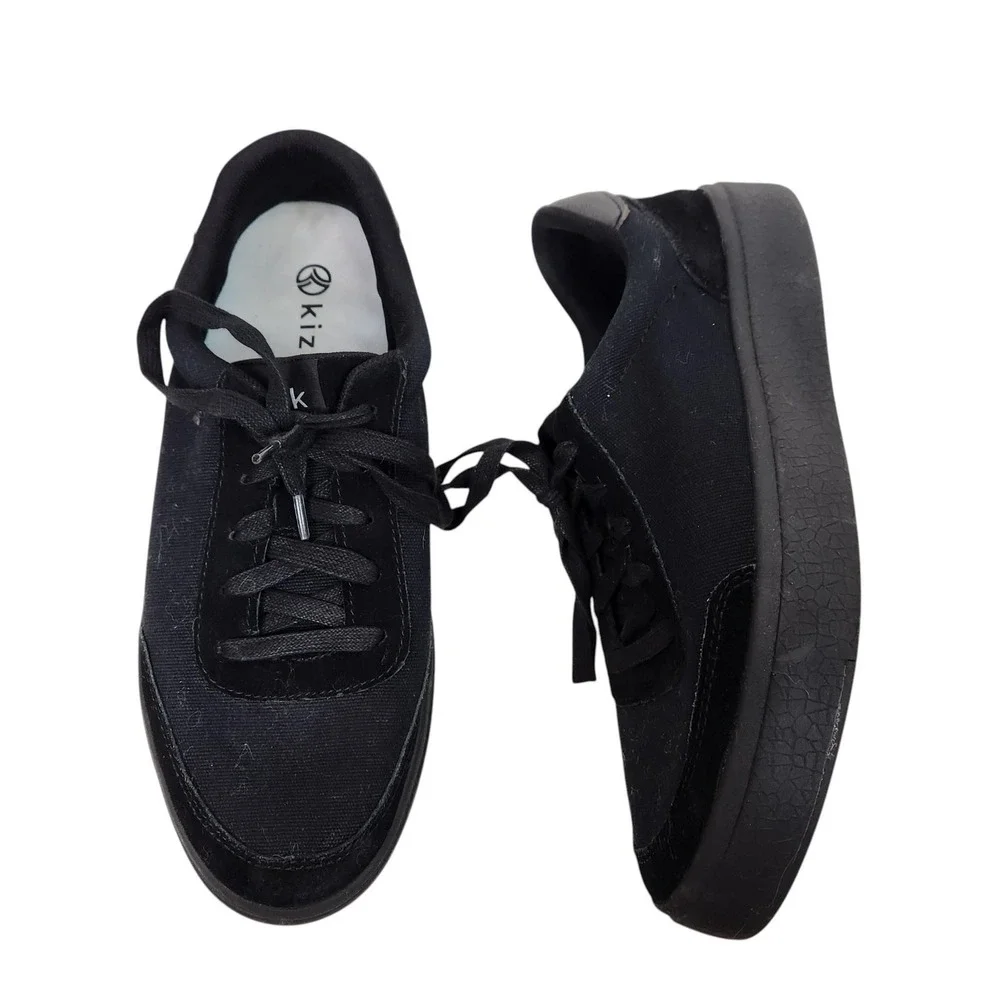 KIZIK Shoes Mens 9 Wide Black HandsFree Labs Casual Sneakers H1FC DPRABK02-2E